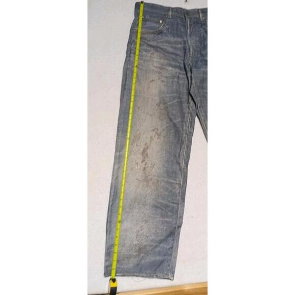 ZARA Baggy Fit Straight Leg Size 34 Distressed Jeans NWT - Picture 6 of 8